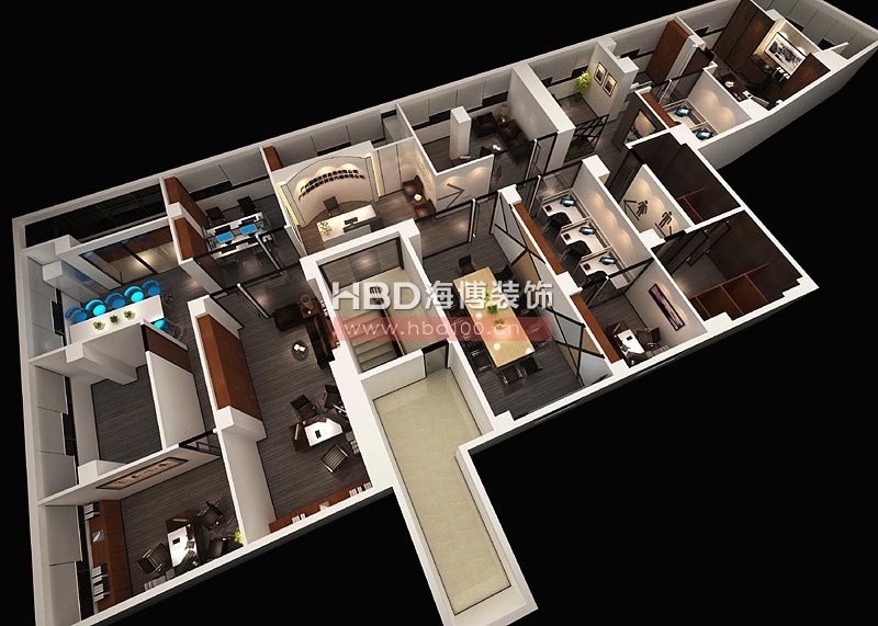 灝維投資公司辦公室裝修案例 經(jīng)理辦公室設計鳥瞰圖 灝維投資公司辦公室裝修案例 經(jīng)理辦公室設計鳥瞰圖