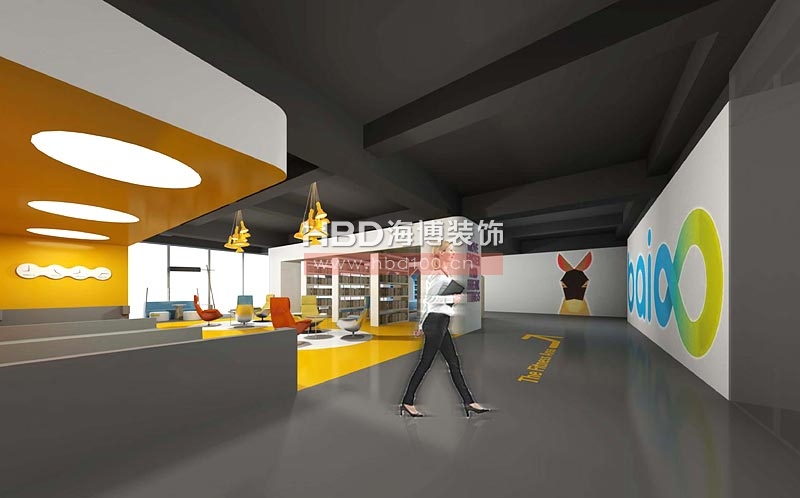 百田信息科技公司休閑區過道 百田信息科技公司休閑區過道