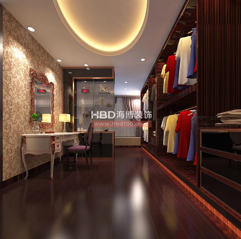 珠江新城天鑾別墅室內裝修,衣帽間設計效果圖.jpg 珠江新城天鑾別墅室內裝修,衣帽間設計效果圖.jpg