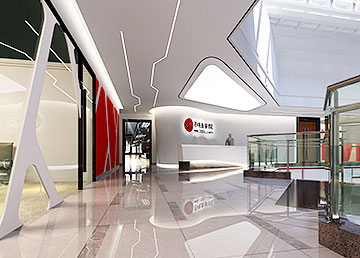老A電商學院前臺接待廳設計 老A電商學院前臺接待廳設計