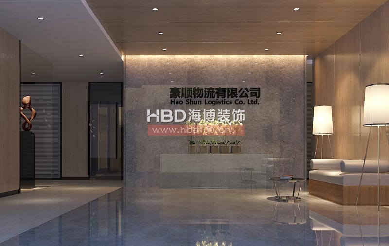 豪順物流公司辦公室設計 前臺效果圖 豪順物流公司辦公室設計 前臺效果圖