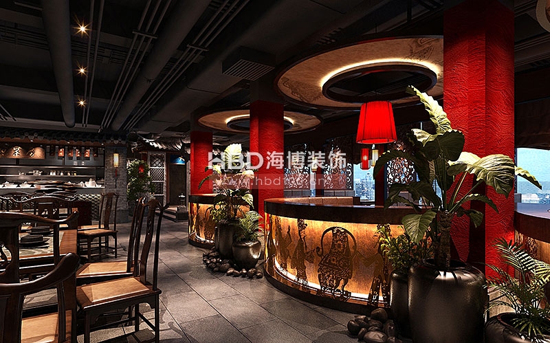 餐廳裝修設計,川菜館裝修設計,川味火鍋餐廳裝修設計,海博裝飾.jpg 餐廳裝修設計,川菜館裝修設計,川味火鍋餐廳裝修設計,海博裝飾.jpg