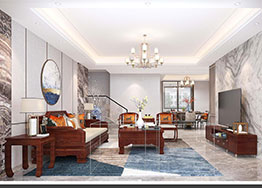 中式風格家裝住宅裝修設(shè)計方案賞析  云山熹景家裝住宅